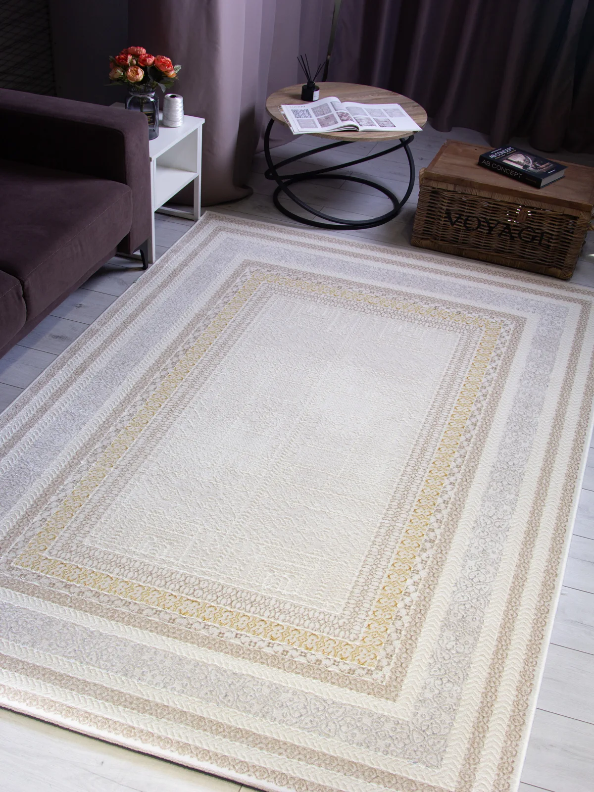 Классический ковер DALIDA 20813A - L.GOLD / L.BEIGE полиэстер Турция
