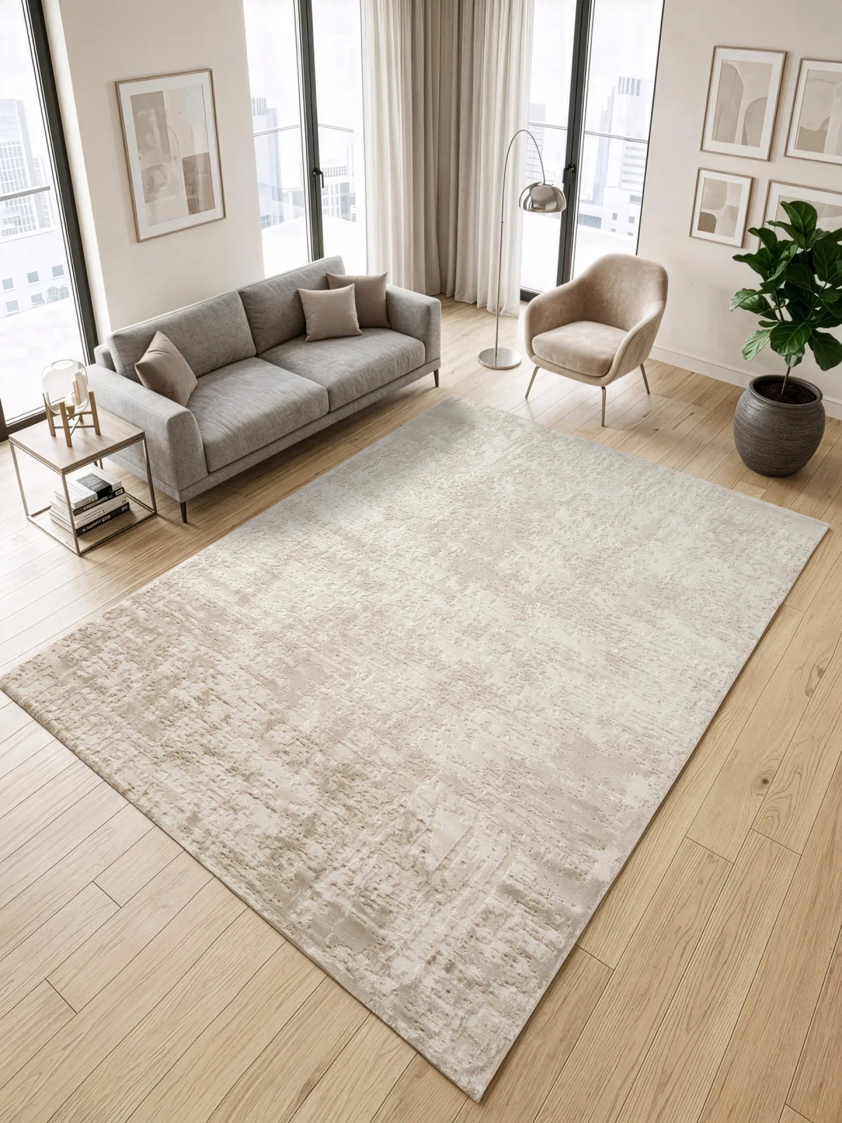 Современный ковер ARMINA GA109A - BROWN / BROWN из Heat-set, Турция