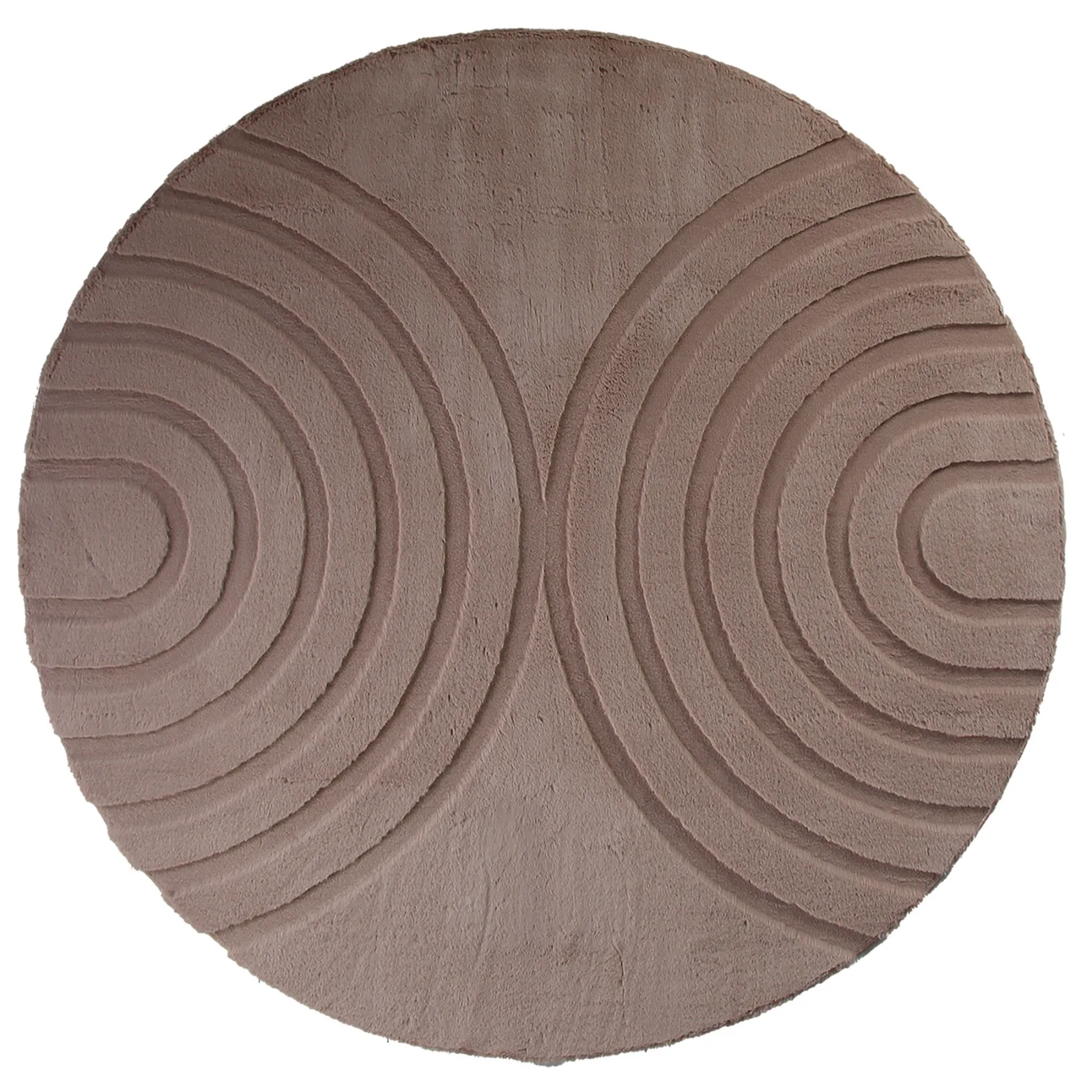 Однотонный ковер RABBIT CARVING PX4005 - BROWN / BROWN из полиэстера, Китай