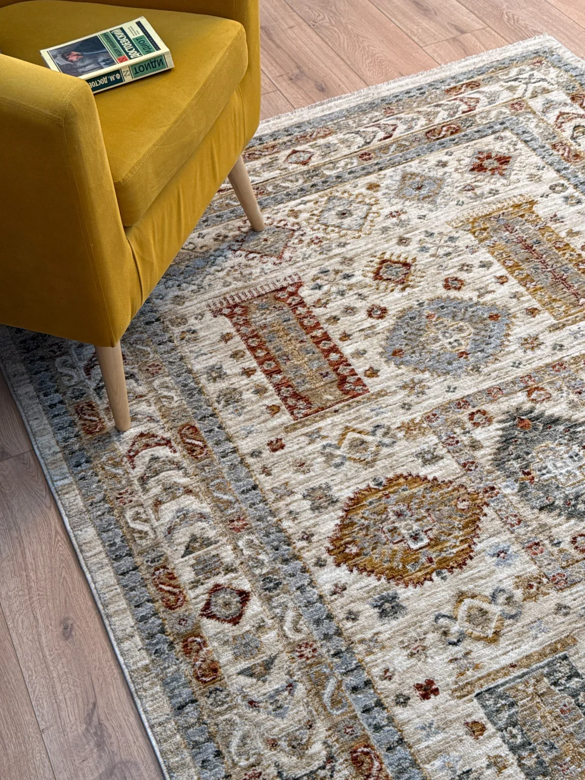Восточный ковер SANSA LG671B - CREAM из полиэстера, Турция