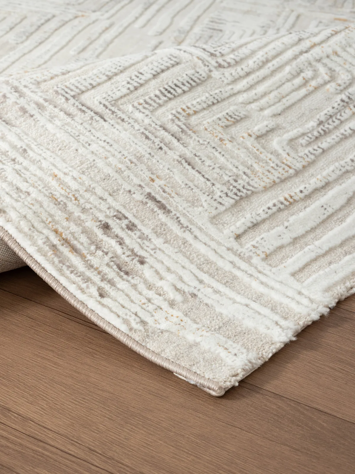 Современный ковер LUMA SN009A - CREAM / CREAM из полиэстера, Турция