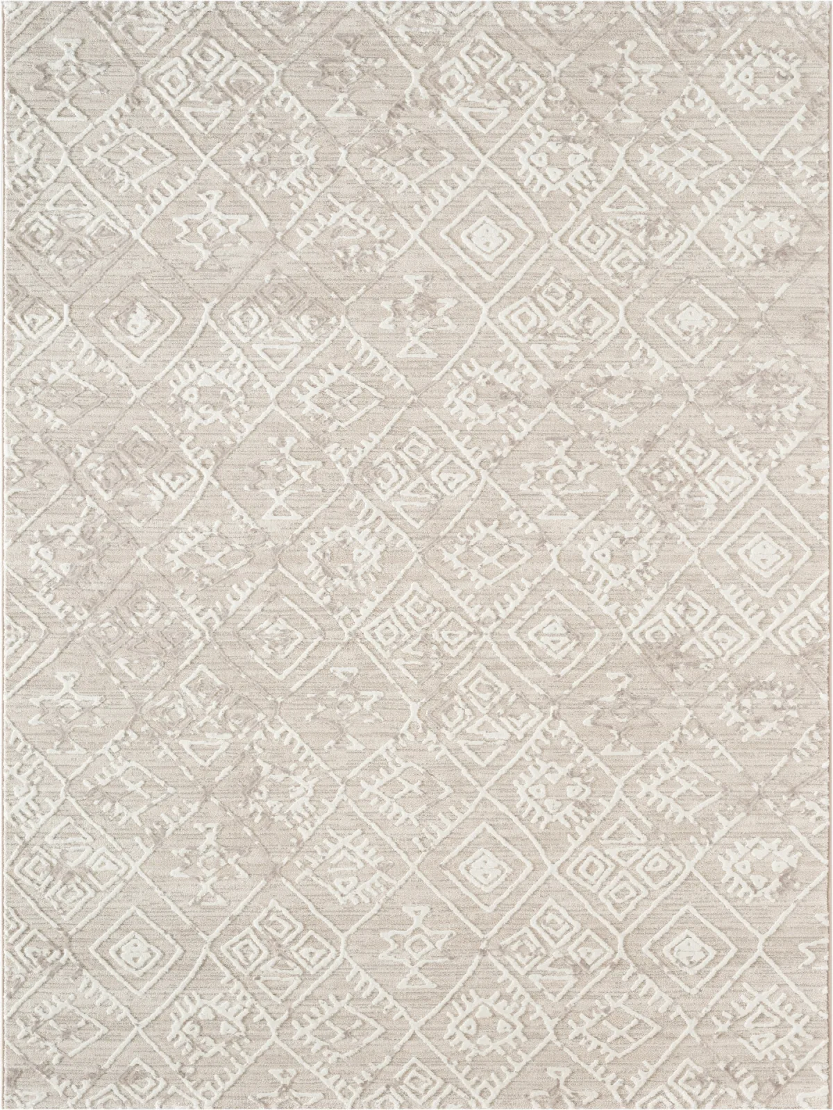 Современный ковер LUMA SN043A - CREAM / VIZON из полиэстера, Турция