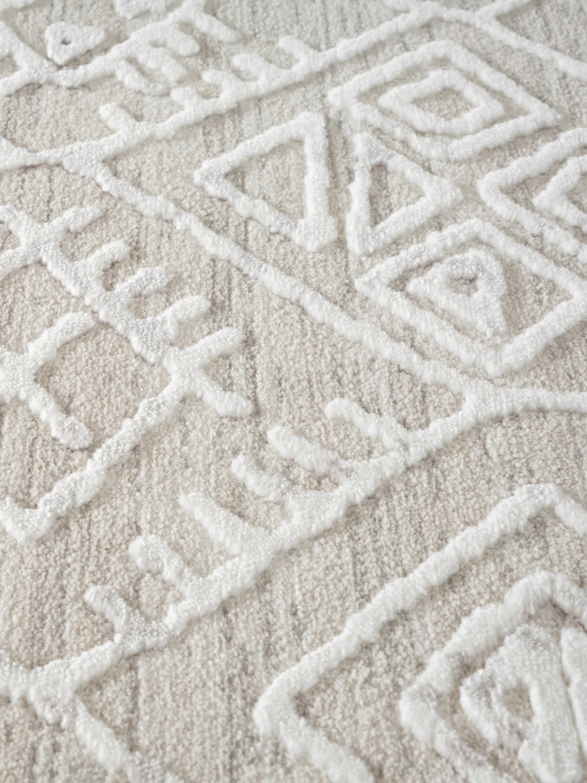 Современный ковер LUMA SN043A - CREAM / VIZON из полиэстера, Турция