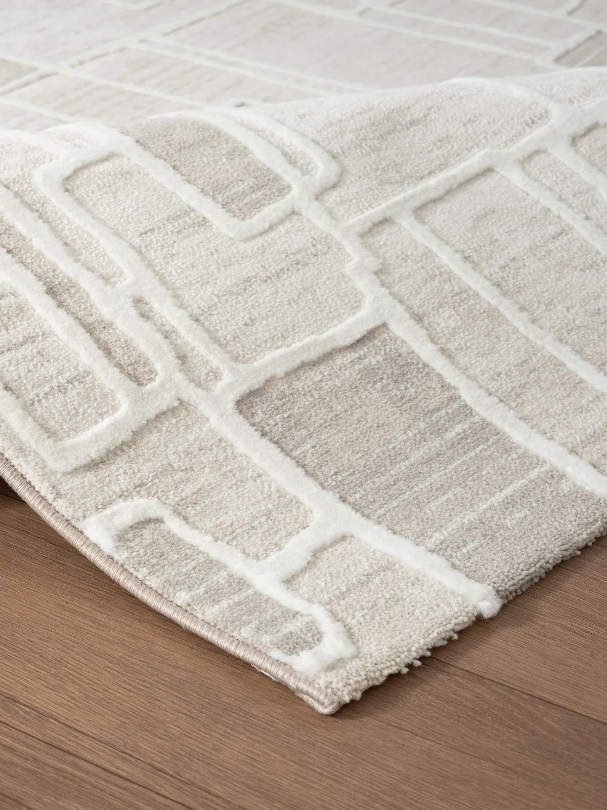 Современный ковер LUMA SN014A - CREAM / CREAM из полиэстера Турция